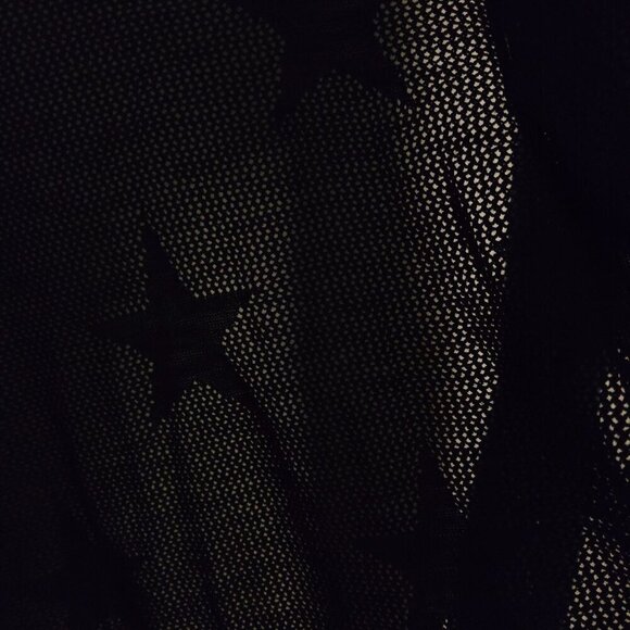 Talbots Open Front Cardigan Navy Sustainable Cotton Tone On Tone Stars Size P/S - Picture 5 of 7